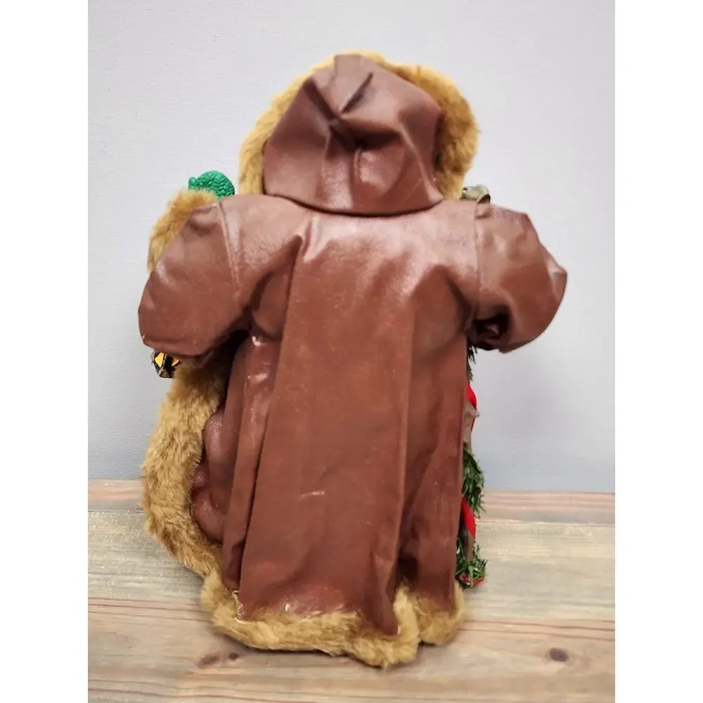 Grandeur Noel Clothique Santa Possible Dreams leather & Fur Coat Bag of Toys 11